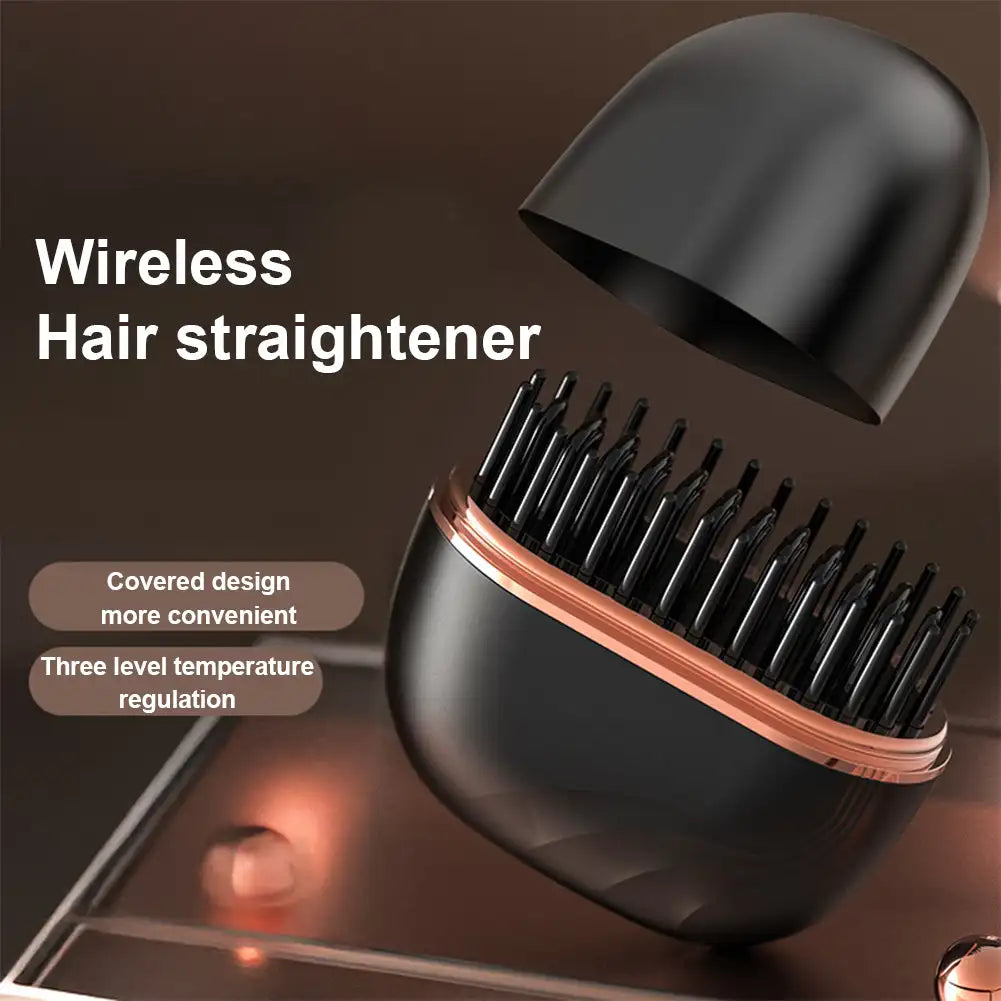 Mini Hair Straightening Comb Wireless Charging Portable Multifunctional Hair Care Not Hurt Hair Styling Comb Hair Straightener
