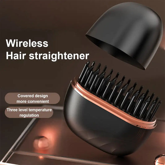 Mini Hair Straightening Comb Wireless Charging Portable Multifunctional Hair Care Not Hurt Hair Styling Comb Hair Straightener